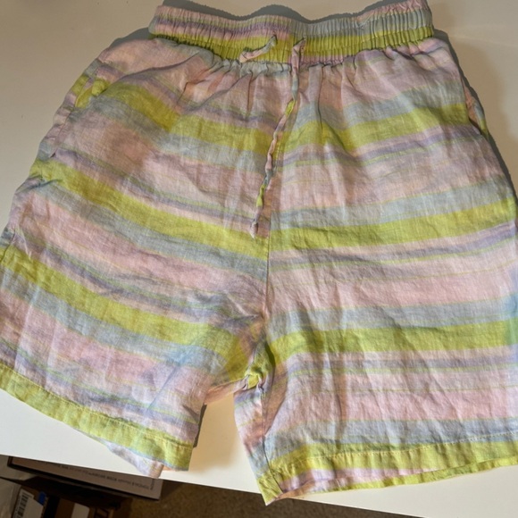 Frankie’s Bikinis Lou High Waisted Stripe Shorts Summer Stripe Sz Small - Picture 2 of 14